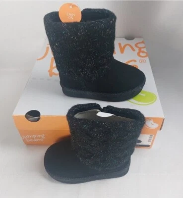 Botas Jumping Beans Reagann para niñas pequeñas negras de invierno talla 5T  Foto 1 de 4