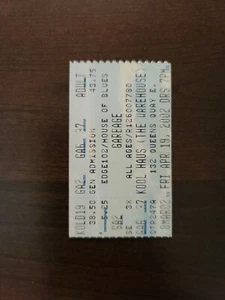 Garbage 2002, Toronto The Warehouse Original Concert Ticket Stub - Picture 1 of 2