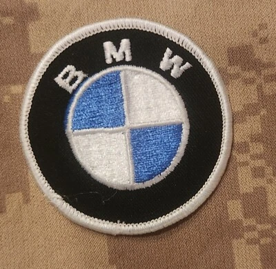 BMW Automotive Embroidered iron on Logo patches 3" VINTAGE NOS - Image 1 of 2