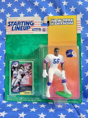 Vintage Starting Lineup 1994 Football Lawrence Taylor NY Giants Figure Sealed Cover