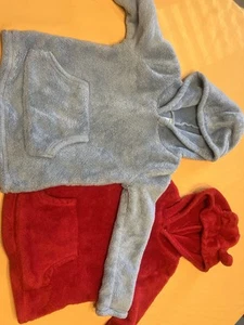 Lot of Carter’s Soft and Warm Fuzzy Fleece Long Sleeve Hoodies Size 4T - Picture 1 of 2