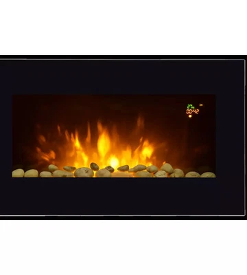 CAMINETTO ELETTRICO DA PARETE VINCO NERO 2000 W - COD. 70410 - Immagine 1 di 3