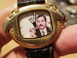 1980'S SADDAM HUSSIEN PRESIDENT WATCH SPECIAL MEMORIAL RARE Miyoko - Picture 1 of 20
