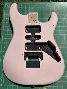 Guitar Body Project PINK Strat HSH Floyd Rose Single Coil HumBucker  4.4lbs #15 - Picture 1 of 16
