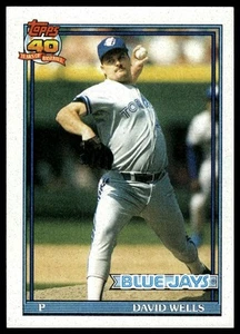 1991 Topps #619 David Wells Toronto Blue Jays - Picture 1 of 2