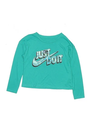 Nike Girls Green Long Sleeve T-Shirt 6X - Image 1 of 2