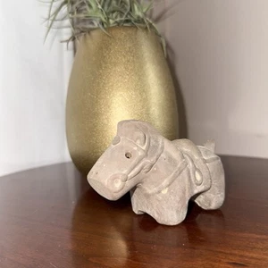 VINTAGE JAPANESE HANIWA TERRACOTTA POTTERY HORSE STATUE BURIAL RITUAL ICON 4.5” - Picture 1 of 6