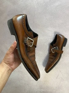 Dolce & Gabbana D&G Brown Leather Buckle Loafers Shoes Men's UK 10 US 11 EU 44 - Picture 1 of 14