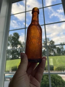 Vintage Sunbury, Pa. J & A MOESCHLIN PONY SLUG PLATE BLOB TOP BOTTLE - Bild 1 von 8