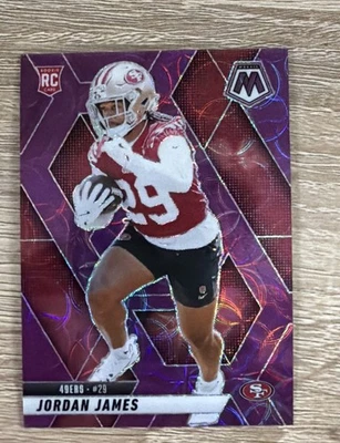 2025 Mosaic Football #370 Jordan James RC Purple Scope Mosaic  - Image 1 of 2