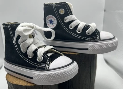 Zapatillas altas Converse negras bebé niño talla 2 LINDAS Foto 1 de 4