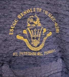Vintage 90’s USCGC RESOLUTE (WMEC-620) Pocket Tee T Shirt XXL 26”x29” *READ* - Picture 1 of 5