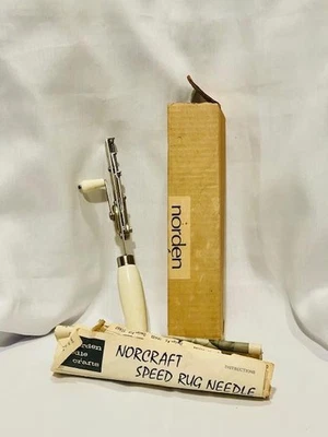 VTG 1950/60s NORCRAFT Speed Rug Needle by Norden Needle Crafts, Denmark - Image 1 of 4