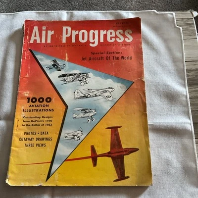 1952-53 AIR PROGRESS MAGAZINE 1000 ILLUSTRATIONS of JET AIRCRAFT OF THE WORLD  - Image 1 of 4
