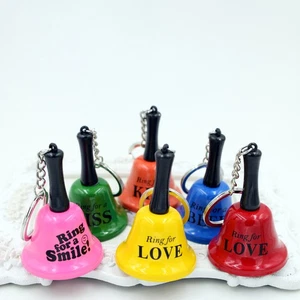 5pcs Metal Bell Pendant Key Rings Lovely Creative Keychains (Assorted Color) - Imagen 1 de 12