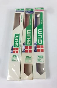 Lot of 3 Vintage 80's Butler Gum Proxabrush 605 and 308 Full Size and End Tuft - Picture 1 of 12