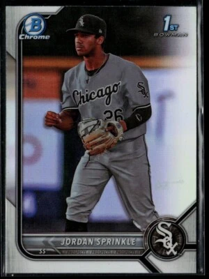 2022 Bowman Draft Chrome Refractor #BDC-183 Jordan Sprinkle RC - Image 1 of 2