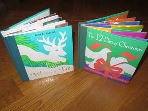 ROBERT SABUDA 2 Pop-Up BOOKS LOT The 12 DAYS OF CHRISTMAS & WINTER'S TALE xlnt - Picture 1 of 12