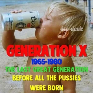 F220 FUNNY GENERATION X MEME Fridge Magnet Decal Poster Metal Sign - Picture 1 of 1