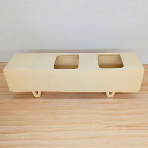 Vintage Mid Century Modern Geometrisch Keramik Übertopf Doppeltopf Winkelfüße - Bild 1 von 9