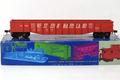 ROUNDHOUSE HO WESTERN MARYLAND WM 54646  OPEN RED GONDOLA  NO BOX L-1080 - Image 1 of 4