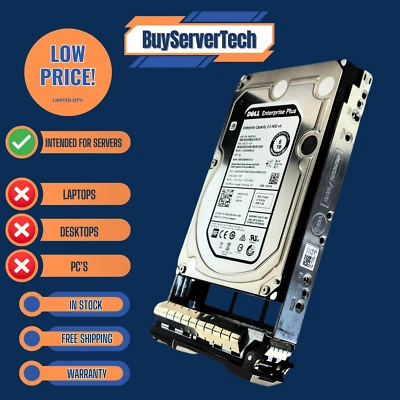 Dell 08D1V4 ST6000NM0034 6TB 7.2K 12Gbps 3.5" SAS HDD | 0 Hours | 8D1V4 - 1YR Wa - Image 1 of 4