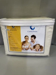 Hojas cómodas sábanas 100 % algodón egipcio 1000 hilos cuenta 4 piezas King - Imagen 1 de 2