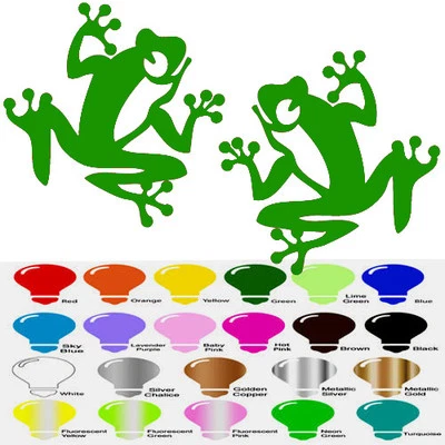 Calcomanía adhesiva para casco de pared SUV ventana coche portátil animal salto ranas para Macbook Foto 1 de 4