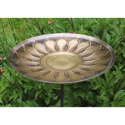 Achla Designs Solid Brass African Daisy Birdbath Bowl BB-09 - Image 1 of 2