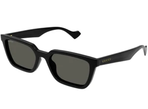 GUCCI GG1539S 001 Black Dark Grey Men's 55 mm Medium Sunglasses - Picture 1 of 5