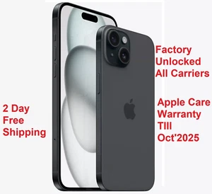 APPLE IPHONE 15 - 128GB FACTORY UNLOCKED APPLE CARE 'Nov 2025 Excellent - Afbeelding 1 van 1