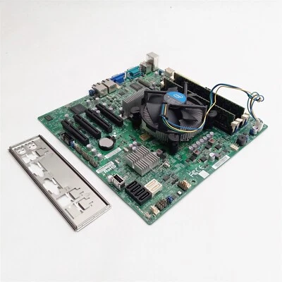 Supermicro X9SCM Micro ATX LGA 1155 Xeon E3-1240 3.30GHz 8GB Motherboard w/ I/O - Image 1 of 4