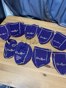 Menge 9 Crown Royal 350ml Lila & Gold Kordelzugbeutel 7" & 9" - Bild 1 von 1