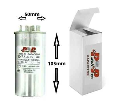 PARTS4PROS 30+7.5 uF MFD 370-440V 440 VAC High Quality Motor Dual Run Capacitor CBB65-R