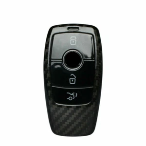 Llavero de fibra de carbono real con llavero funda cubierta para Mercedes Benz Clase E AMG - Imagen 1 de 8