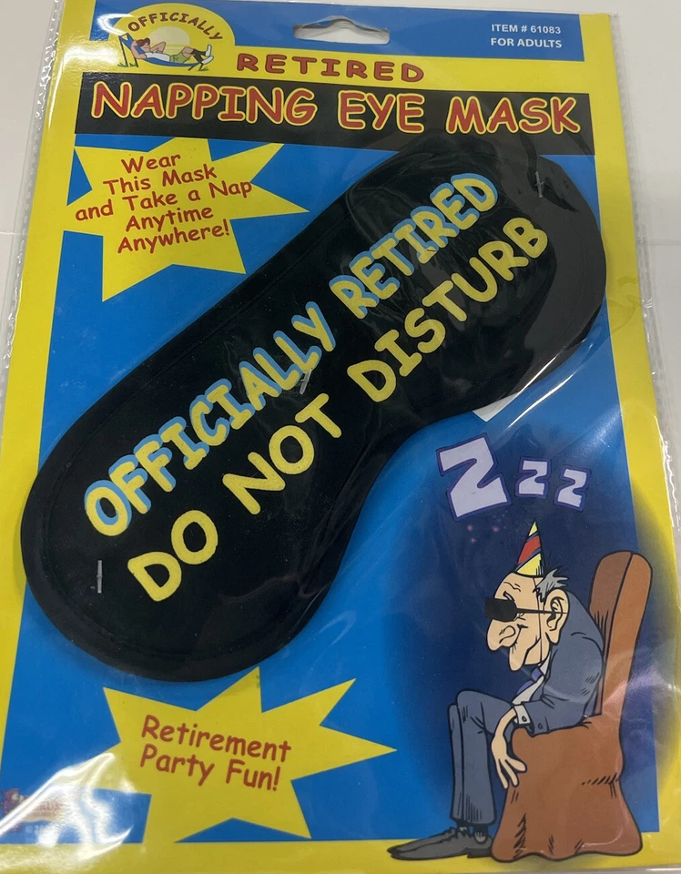 FORUM NOVELTIES OFFICIALLY RETIRED SLEEPING NAPPING FACE EYE MASK DO NOT DISTURB - Image 1 of 2