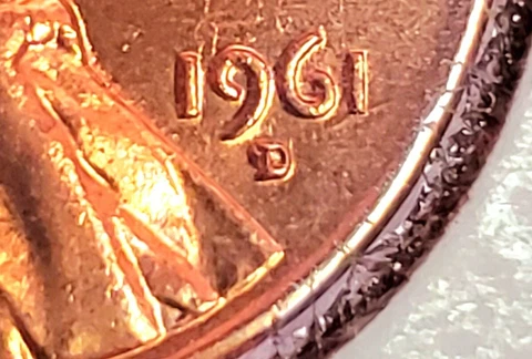 1961-D RPM#1  D/D Horizontal FS-501 Ch BU/Uncirculated Red Lincoln Cent Error Cover