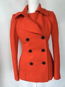 MODA International Red-Orange Peacoat Size 0 - Picture 1 of 7