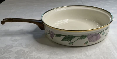 Vintage Enamel Cookware 10" Fry Pan Skillet German Villeroy & Boch Amapola - Image 1 of 4