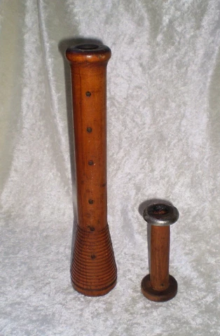 Antique Primitive Wooden Textile Sewing Spools-1900's Cover