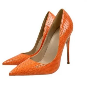 Para mujeres Tacones Altos Sin Cordones Patrón Serpiente Zapatos Fiesta Vestido Club Informal Baile de graduación Bomba - Imagen 1 de 6