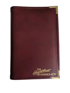 VTG NOS Chevrolet Heartbeat of America Leather Business Card & Address Book - Picture 1 of 10
