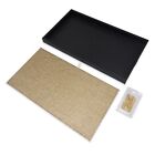 CuteBox Black Plastic Tray Blue Pad Insert Gold U-Pin Combo for Retail,...