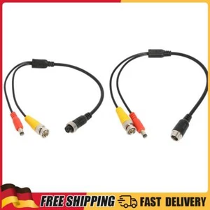 4Pin 2 in 1 Aviation Head to BNC+DC Male Video Connector Adapter AV Cable - Afbeelding 1 van 4