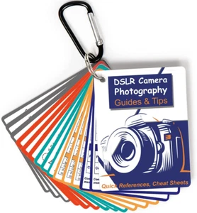 DSLR Cheat Sheet for Canon Nikon Sony - Photography Quick Ref Cards 4X3 - Picture 1 of 12