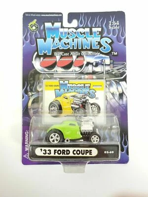 Muscle Machines 2002 Series 02-69 '33 Ford Coupe Green Funline - Image 1 of 4