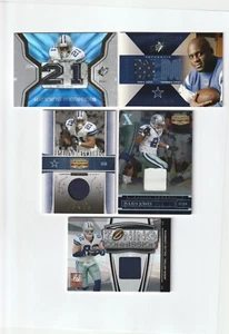 DALLAS COWBOYS - (4) JULIUS JONES - (1) JASON WHITTEN JERSEY CARDS - Picture 1 of 6