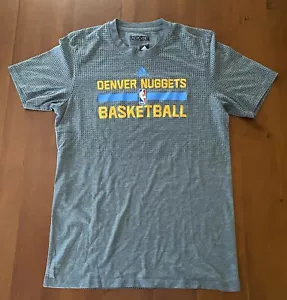 Denver Nuggets Adidas Fade Away Aeroknit Short Sleeve Climacool Shirt Size Small - Picture 1 of 7