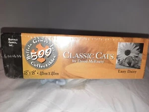 Buffalo Games Jigsaw Puzzle Lazy Daisy Cat Kitten Flower 529 Piece 18”x18” USA - Picture 1 of 5