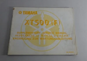 Manual de Taller Suplemento Yamaha XT 550 F De 10/1978 - Imagen 1 de 1